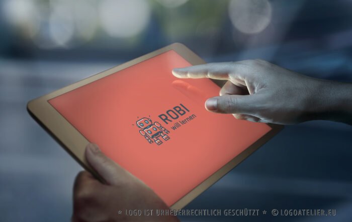 Exklusives Roboter Logo Jedes Logo ist ein Einzelstück Fertige Logos kaufen Logoshop Logoatelier.de