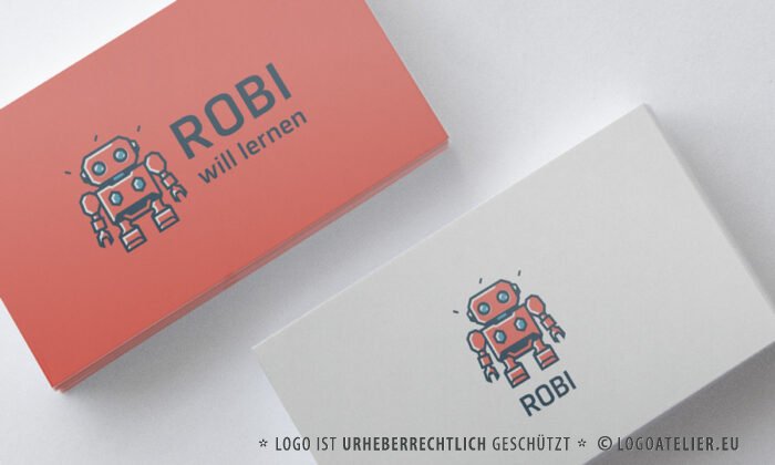 Exklusives Roboter Logo Jedes Logo ist ein Einzelstück Fertige Logos kaufen Logoshop Logoatelier.de