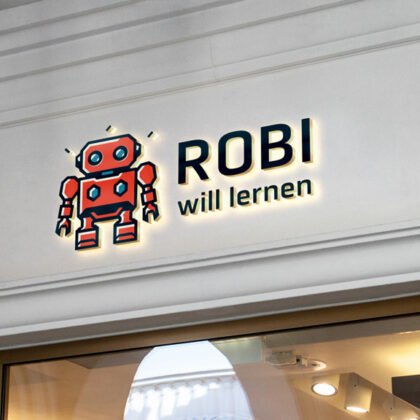 Exklusives Roboter Logo Jedes Logo ist ein Einzelstück Fertige Logos kaufen Logoshop Logoatelier.de