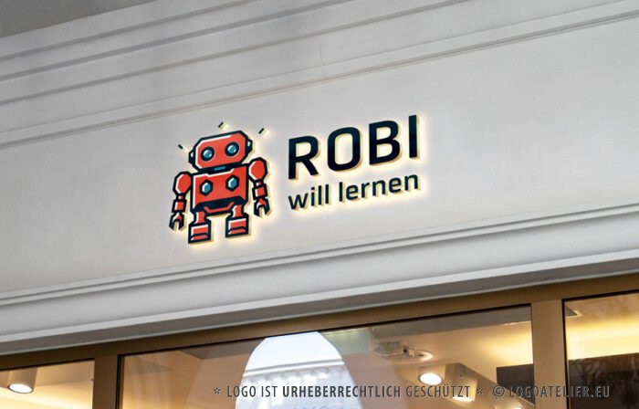 Exklusives Roboter Logo Jedes Logo ist ein Einzelstück Fertige Logos kaufen Logoshop Logoatelier.de