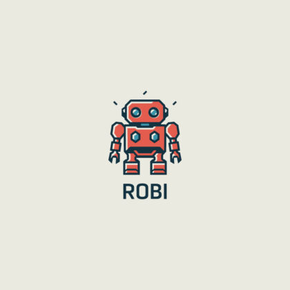 Exklusives Roboter Logo Jedes Logo ist ein Einzelstück Fertige Logos kaufen Logoshop Logoatelier.de