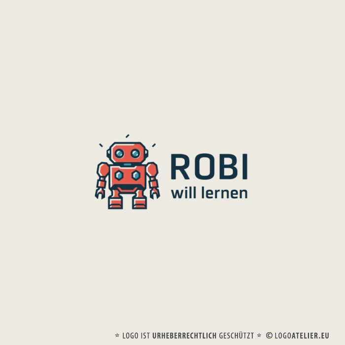 Exklusives Roboter Logo Jedes Logo ist ein Einzelstück Fertige Logos kaufen Logoshop Logoatelier.de