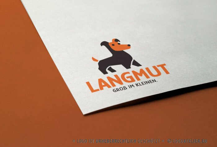 Hunde Logo Mutig Großartig Aufmerksam Liebevoll Lustig Dackel Hunde Dackellogo Dachshund Teckel Fertiges Logo kaufen Logoshop Logoatelier.de