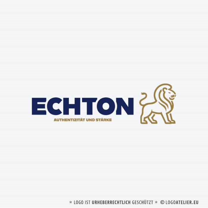 Logo Löwe Männlich Kraftvoll Handwerk Schmuck Männerschmuck Erhaben Authentizität Stärke Sebstbewusst Schutz Sicherheit Fertiges Logo kaufen Logoshop Logoatelier.de