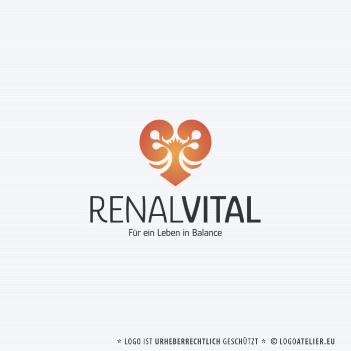 Logo Nieren Gesundheit Ganzheitliche Medizin Balance Organe Niereninsuffizienz Stoffwechsel Erwachen Fertiges Logo kaufen Logoshop Logoatelier.de