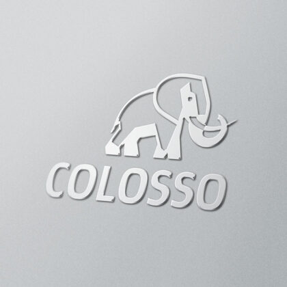 Exklusives Mammut Logo Elefant Kollosal Sensibel Fürsorglich Stark Bunt Farbenfroh Kraftvolles Logo kaufen Logoshop Logoatelier.at