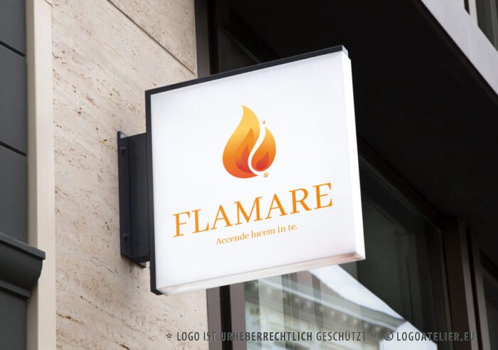 Logo Flamme Licht Feuer Brennen Spirituell Heiß Anzünden Entfachen Fertiges Logo kaufen Logoshop Logoatelier
