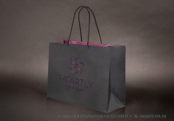 Logo Herzen Blüte Geschenke Feines Logo Onlineshop Edles Logo Elegant Fertiges Logo kaufen Logoshop Logoatelie.eu