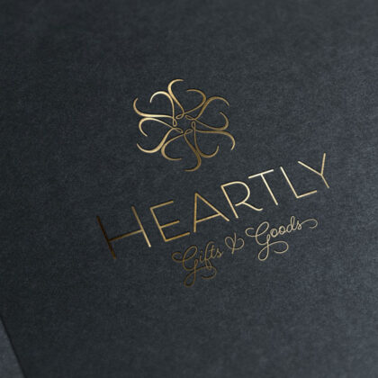 Logo Herzen Blüte Geschenke Feines Logo Onlineshop Edles Logo Elegant Fertiges Logo kaufen Logoshop Logoatelie.eu
