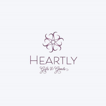 Logo Herzen Blüte Geschenke Feines Logo Onlineshop Edles Logo Elegant Fertiges Logo kaufen Logoshop Logoatelie.eu