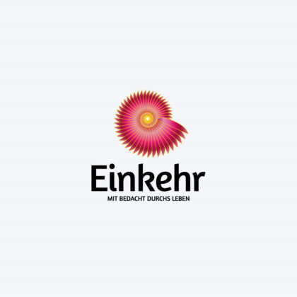 Spirituelles Logo Geborgenheit Einkehr Bedacht Schnecke Vorsicht Achtsam Ruhe Fertiges Logo kaufen Logoshop Logoatelier