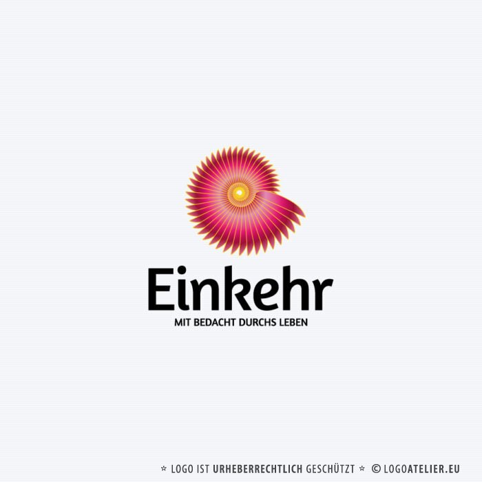Spirituelles Logo Geborgenheit Einkehr Bedacht Schnecke Vorsicht Achtsam Ruhe Fertiges Logo kaufen Logoshop Logoatelier