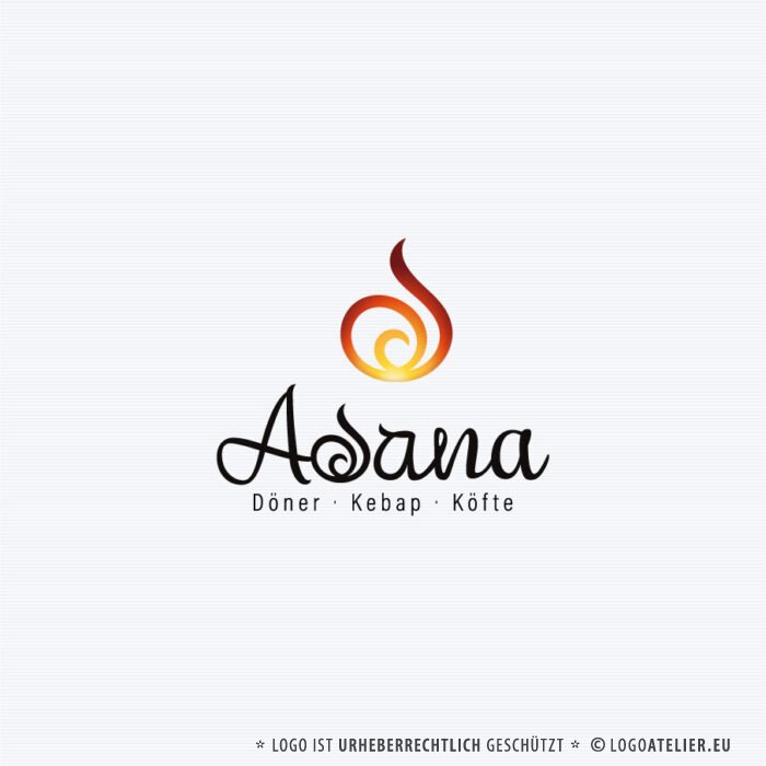 Barbeque Logo Grillen Feuer Döner Kebap Köfte Türkisches Essen Türkei Buchstabe d Fertiges Logo kaufen Logoshop Logoatelier.de