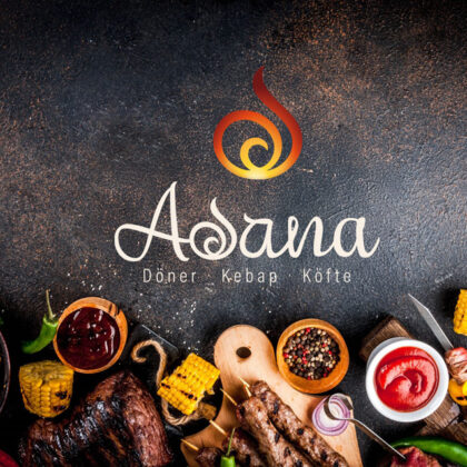 Barbeque Logo Grillen Feuer Döner Kebap Köfte Türkisches Essen Türkei Buchstabe d Fertiges Logo kaufen Logoshop Logoatelier.de