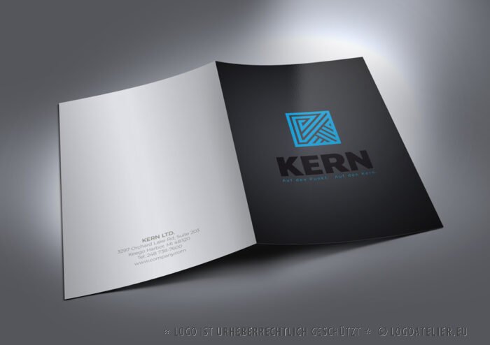 Quadratisches Logo Buchstabe K Geometrisches Logo K Kern Kraft Quadratisch Powerfull Kraftvoll Fertiges Logo kaufen Logoshop Logoatelier.de