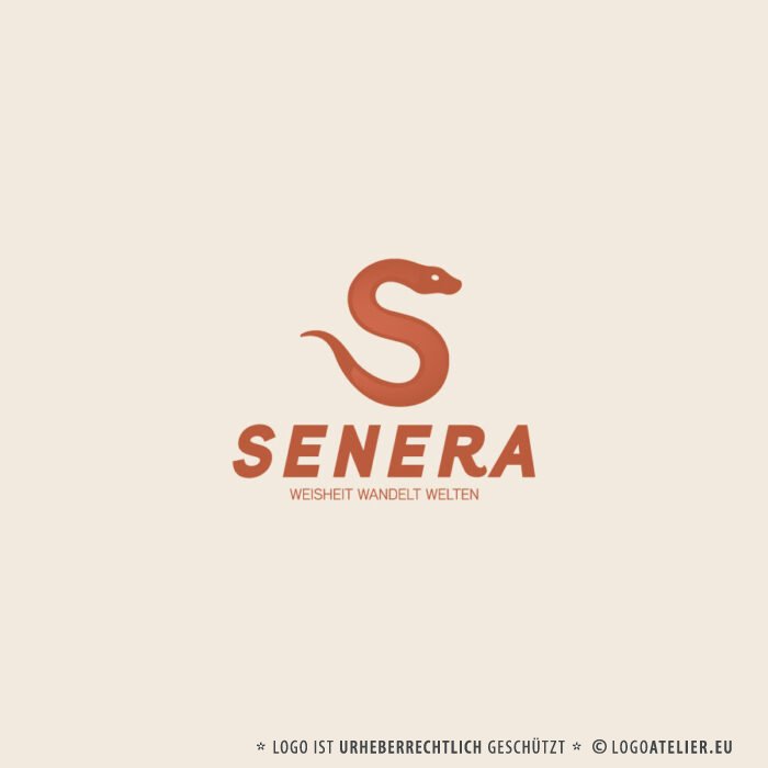 Logo Buchstabe S Schlange Spirituelles Weisheit Wandel Erde Wandlung Erneuerung Transformation Heilung Medizin Kreislauf Zeitalter Fertiges Logo kaufen Logoshop Logoatelier.eu