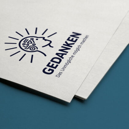 Logo positiv Denken Spirituelles Wissenschaft Mind Etwas erreichen Glaubenssache Dankbar Fertiges Logo kaufen Logoshop Logoatelier.eu