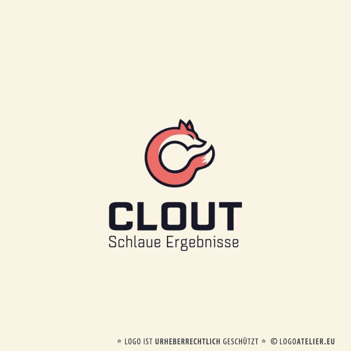 Fuchs Logo Buchstabe C Einfluss Macht Ruhm Ergebnisse Klug Schlau Pink Aufmerksamkei Jugend Follower Virale Trend Bekanntheit Status Fertiges Logo kaufen Logoshop Logoatelier.de