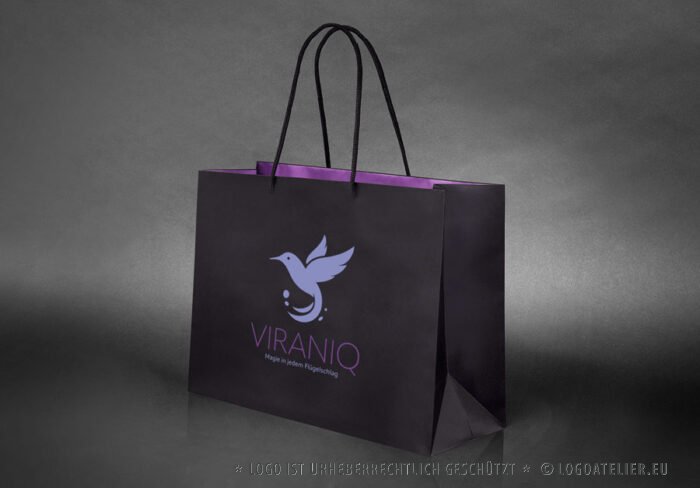 Logo Kolibri Flügelschlag Magie Vertrauen Bienenelfe Vogel Fliegen Leicht Schnell Zauber Nektar Engel Fertiges Logo kaufen Logoshop Logoatelier