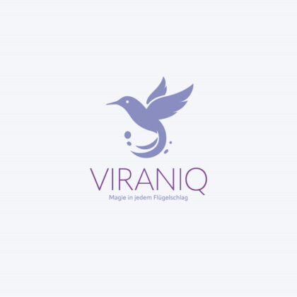 Logo Kolibri Flügelschlag Magie Vertrauen Bienenelfe Vogel Fliegen Leicht Schnell Zauber Nektar Engel Fertiges Logo kaufen Logoshop Logoatelier