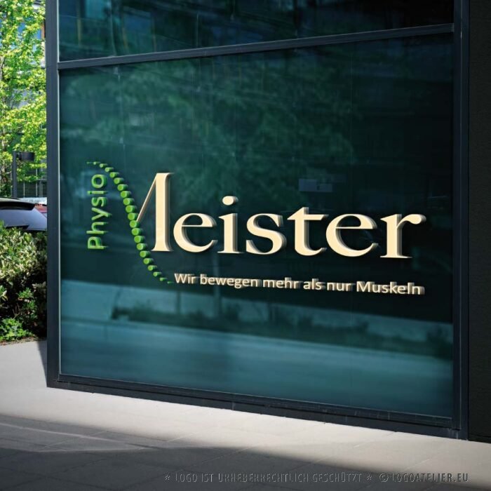 Logo Physiotherapie Physio Therapie Meister Krankengymnastik Physiotherapeut Reha Massage Schmerztherapie Prävention Training Gesundheit Rücken Sport