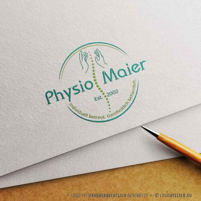 Logo Physiotherapie Therapie Physio Krankengymnastik Physiotherapeut Reha Massage Schmerztherapie Prävention Training Gesundheit Rücken Sport