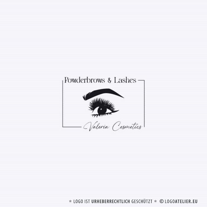 Logo Powderbrows Lashes Makeup Beautysalon Beautystudio PMU Kosmetiksalon Schönheitssalon Beautyfarm Permatent