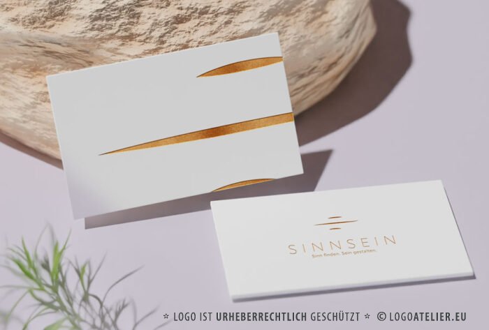Logo Sinn suchen Bewusstsein Balance Meditation Existenz Bedeutung Sinnvoll sein Bedeutung Sinnhaftigkeit Authentizität Fertiges Logo kaufen Logoshop Logoatelier.de