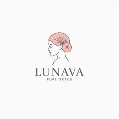 Logo Wunderschöne Frau Anmut Weiblich Naturkosmetik Pflege Ruhe Entspannen Erholung Gesundheit Massage Schönheit Fertiges Logo kaufen Logoshop Logoatelier.eu