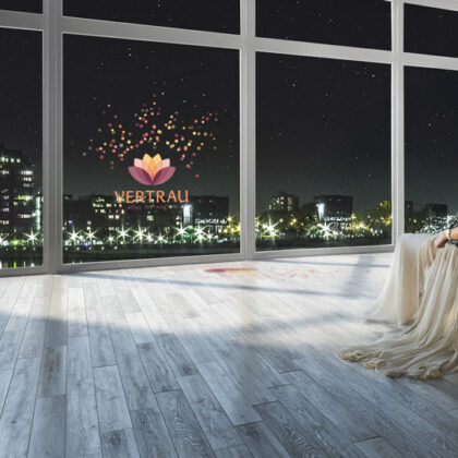 Spirituelles Logo Vertrauen Hoffnung Realität Erschaffen Sterne Blumen Seerose Reinheit Erleuchtung Wiedergeburt Transformation Fertiges Logo kaufen Logoshop Logoatelier