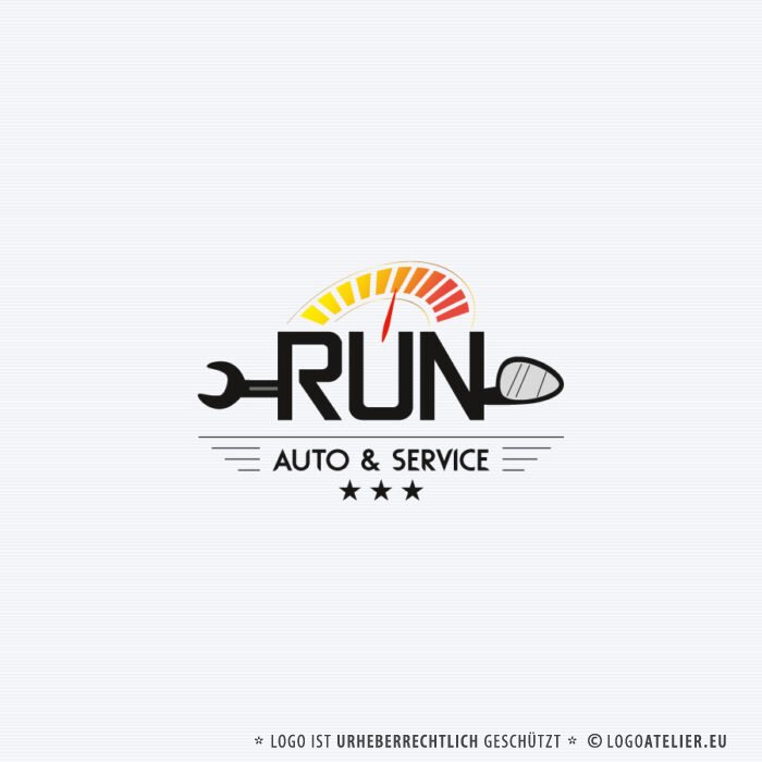 Logo Autoservice Autowerkstatt Fahrzeug Reparatur Kfz Autopflege Motor Werkstatt Autowäsche Instandsetzung Tacho Autoreparatur Reifen