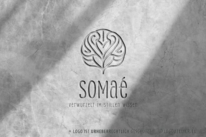 Logo Gehirn Baum Spirituelles Logo Verwurzelt Still Wissen Herz Liebe Gewachsen Weisheit Wachsen Dein Sein Fertiges Logo kaufen Logoshop Logoatelier (3)