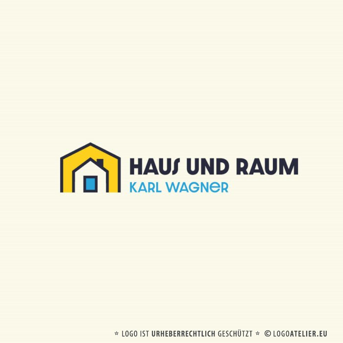 Logo Immobilienmakler Modernes Logo Klar Einfach Haus Stadt Stadtwohnung Hausbau Fertighaus Tiny Haus Vermietung Verkaufen Architektur Fertiges Logo kaufen Logoshop Logoatelier.de
