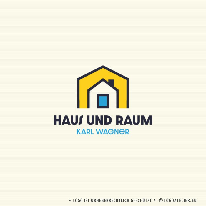 Logo Immobilienmakler Modernes Logo Klar Einfach Haus Stadt Stadtwohnung Hausbau Fertighaus Tiny Haus Vermietung Verkaufen Architektur Fertiges Logo kaufen Logoshop Logoatelier.de