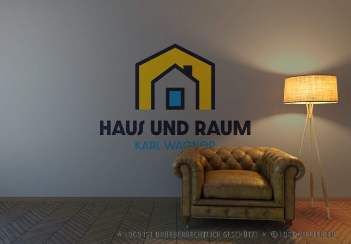 Logo Immobilienmakler Modernes Logo Klar Einfach Haus Stadt Stadtwohnung Hausbau Fertighaus Tiny Haus Vermietung Verkaufen Architektur Fertiges Logo kaufen Logoshop Logoatelier.de