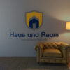 Logo Immobiliensicherung Immobilien Immobilienmakler Architektur Baufirma Fertighaus Finanzierung Sicherheit Tinyhaus Fertiges Logo kaufen Logoshop Logoatelier.eu