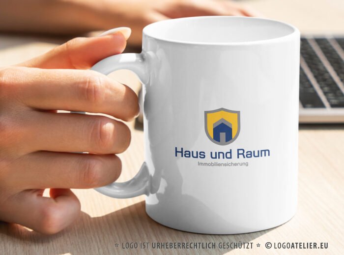 Logo Immobiliensicherung Immobilien Immobilienmakler Architektur Baufirma Fertighaus Finanzierung Sicherheit Tinyhaus Fertiges Logo kaufen Logoshop Logoatelier.eu