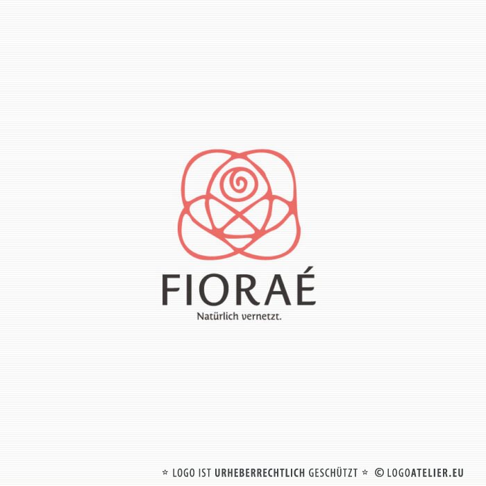 Logo Rose Gemeinschaft Netz Gemeinsam Blume Pflanze Vernetzt Technik Teamwork Partner Aufblühn Community Fertiges Logo kaufen Logoshop Logoatelier.eu