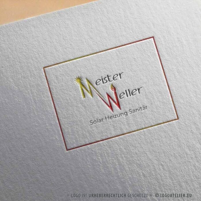 Logo Solar Heizung Sanitär Energie Solarenergie Effizienz Wärme Umwelt Sonne Nachhaltig Zuverlässig Bau Photovoltaik PV Sparen