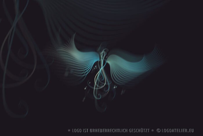 Logo Wesen Licht Bewegung Farbe Phönix Weiblichkeit Feine Schwingung Harmonie Schönheit Weich Feminin Linien Form Aufbruch Fertiges Logo kaufen Logoshop Logoatelier.eu