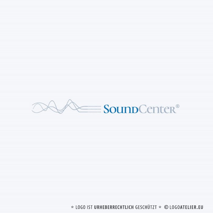 Logo Sound Welle Töne Musik Klang Laut Linien Soundcenter fertiges Logo kaufen Logoshop Logoatelier